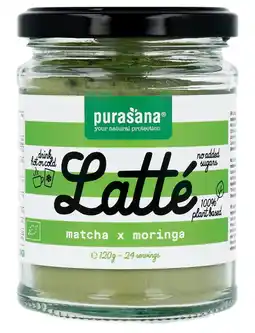 De Online Drogist Purasana latté matcha & moringa 120gr aanbieding