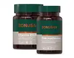 De Online Drogist Bonusan vitamine d3 25mcg/1000 ie + zinkmethionine 15mg combiset 2 stuks aanbieding