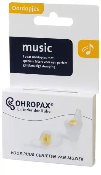 De Online Drogist Ohropax filter music oordopjes 1pr aanbieding