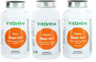 De Online Drogist Vitortho meer-in-1 man, vrouw en tiener tabletten combivoordeel 3st aanbieding