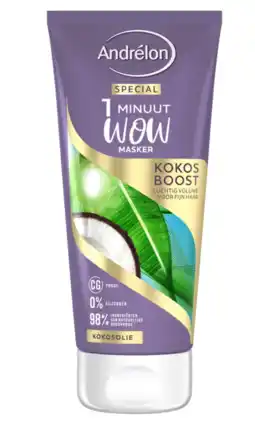 De Online Drogist Andrelon kokos boost masker 180ml aanbieding