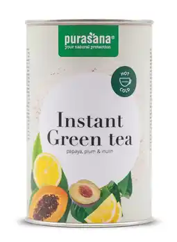 De Online Drogist Purasana instant green tea 200gr aanbieding