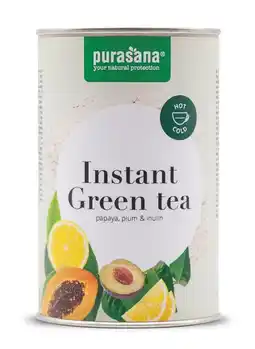 De Online Drogist Purasana instant green tea 200gr aanbieding