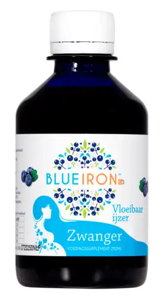 De Online Drogist Blue iron vloeibaar ijzer zwanger 250ml aanbieding