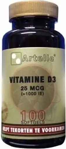 De Online Drogist Artelle vitamine d3 25mcg 100sg aanbieding