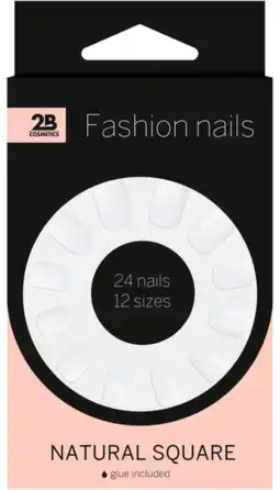 De Online Drogist 2b nails natural square 24st aanbieding