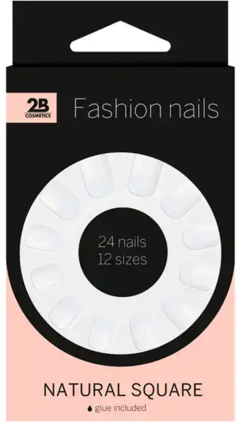 De Online Drogist 2b nails natural square 24st aanbieding
