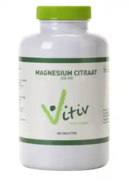 De Online Drogist Vitiv magnesium citraat 200mg tabletten 200tb aanbieding