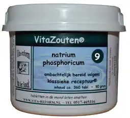 De Online Drogist Vita reform van der snoek vita reform vitazouten nr. 9 natrium phosphoricum 360tb aanbieding