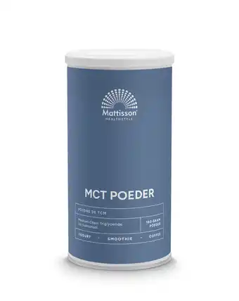 De Online Drogist Mattisson healthstyle mct poeder coconut pure 160gr aanbieding