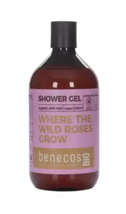 De Online Drogist Benecos wild rose shower gel 500ml aanbieding