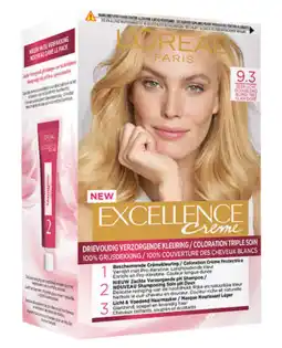 De Online Drogist L'oréal paris excellence 9.3 zeer licht goudblond 1st aanbieding