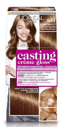 De Online Drogist L'oréal paris casting crème gloss 634 honey biscuit 180ml aanbieding