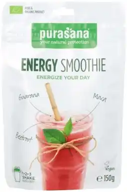De Online Drogist Purasana energy smoothie 150gr aanbieding