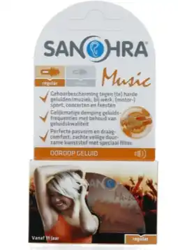 De Online Drogist Sanohra oordopjes muziek 2st aanbieding