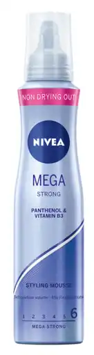 De Online Drogist Nivea mega strong styling mousse 150ml aanbieding