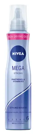 De Online Drogist Nivea mega strong styling mousse 150ml aanbieding