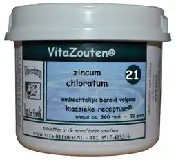De Online Drogist Vita reform van der snoek vita reform vitazouten nr. 21 zincum chloratum muriaticum 360tb aanbieding