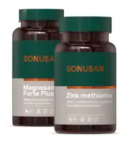 De Online Drogist Bonusan magnesan forte plus + zinkmethionine 15mg combiset 2 stuks aanbieding