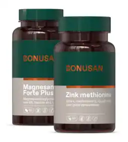 De Online Drogist Bonusan magnesan forte plus + zinkmethionine 15mg combiset 2 stuks aanbieding