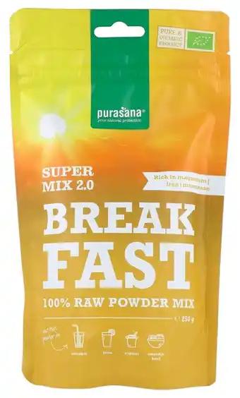 De Online Drogist Purasana breakfast raw powder 250gr aanbieding