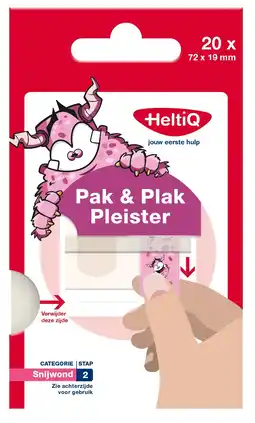 De Online Drogist Heltiq pak & plak pleister roze 20st aanbieding