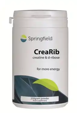 De Online Drogist Springfield crearib & d-ribose poeder 200gr aanbieding