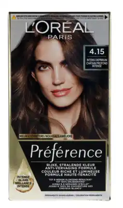 De Online Drogist L'oréal paris preference 4.15 caracas diep kastanjebruin 174ml aanbieding