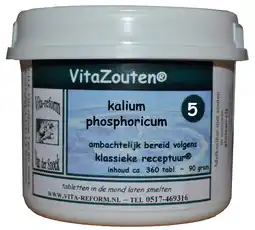 De Online Drogist Vita reform van der snoek vita reform vitazouten nr. 5 kalium phosphoricum 360tb aanbieding