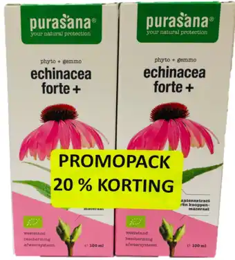 De Online Drogist Purasana echinacea forte+ druppels duoverpakking 200ml aanbieding