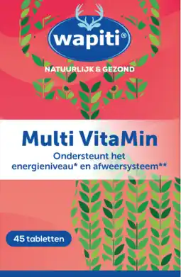 De Online Drogist Wapiti multi vitamin tabletten 45tb aanbieding