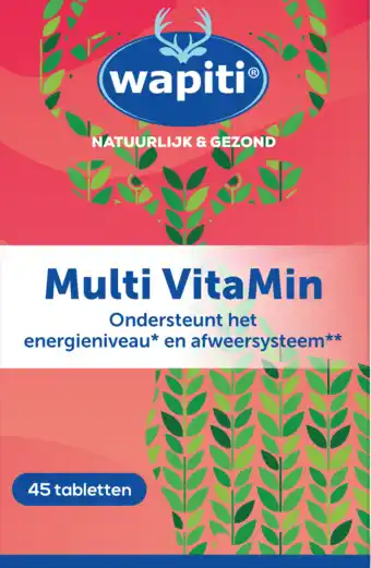 De Online Drogist Wapiti multi vitamin tabletten 45tb aanbieding