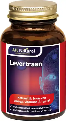 De Online Drogist All natural levertraan capsules 100cp aanbieding