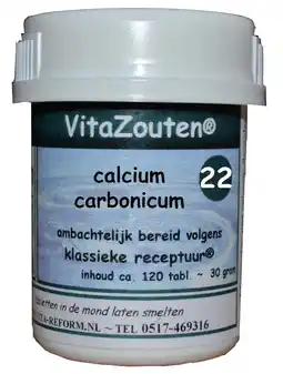 De Online Drogist Vita reform van der snoek vita reform vitazouten nr. 22 calcium carbonicum 120tb aanbieding