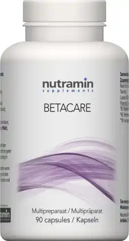 De Online Drogist Nutramin betacare capsules 90cp aanbieding