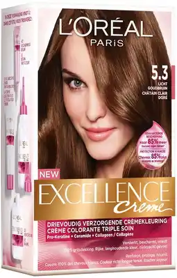 De Online Drogist L'oréal paris excellence 5.3 licht goudbruin 1st aanbieding