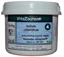 De Online Drogist Vita reform van der snoek vita reform vitazouten nr. 4 kalium chloratum muriaticum 360tb aanbieding