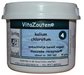 De Online Drogist Vita reform van der snoek vita reform vitazouten nr. 4 kalium chloratum muriaticum 360tb aanbieding