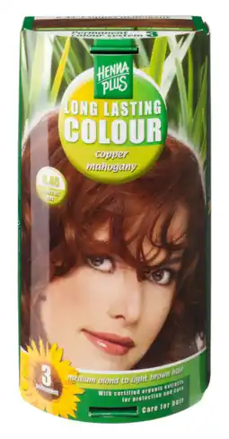 De Online Drogist Hennaplus 6.45 copper mahogany long lasting colours 100ml aanbieding