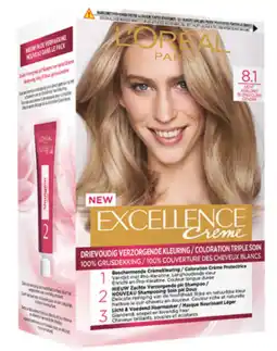 De Online Drogist L'oréal paris excellence 8.1 licht asblond 1st aanbieding