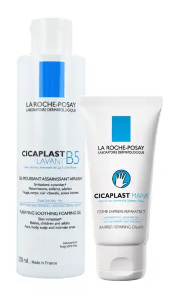 De Online Drogist La roche-posay cicaplast wasgel b5 & handcrème combi-verpakking 2st aanbieding