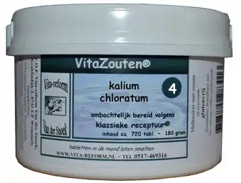 De Online Drogist Vita reform van der snoek vita reform vitazouten nr. 4 kalium chloratum muriaticum 720tb aanbieding