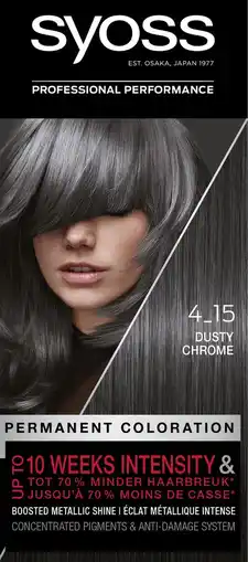 De Online Drogist Syoss permanent coloration 4-15 dusty chrome 1st aanbieding