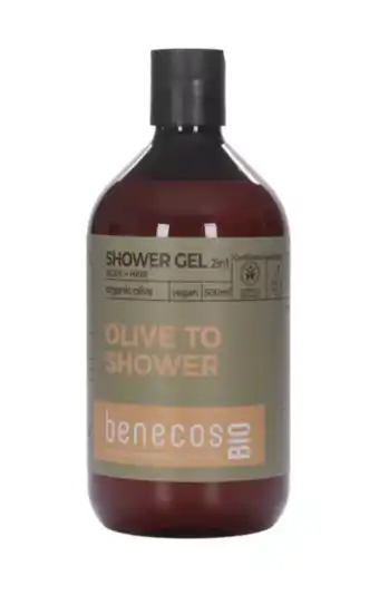 De Online Drogist Benecos olive 2-in-1 body and hair shower gel 500ml aanbieding