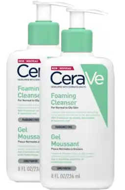 De Online Drogist Cerave schuimende reinigingsgel multi 2x236ml aanbieding