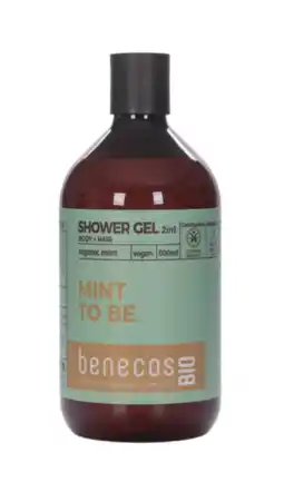 De Online Drogist Benecos mint 2-in-1 body and hair shower gel 500ml aanbieding
