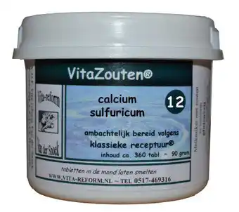 De Online Drogist Vita reform van der snoek vita reform celzout nr. 12 calcium sulfuricum 360tb aanbieding