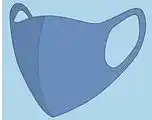 De Online Drogist Deonlinedrogist.nl mondkapje blauw one size - uitwasbaar 1st aanbieding
