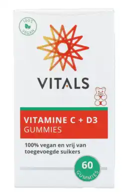 De Online Drogist Vitals vitamine c + d3 gummies 60st aanbieding