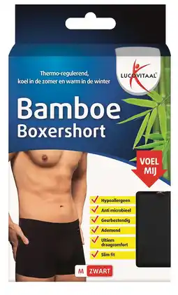 De Online Drogist Lucovitaal bamboe boxershort zwart maat s 1st aanbieding